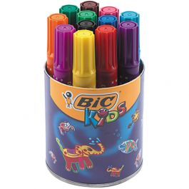 BIC Feutre Decoralo Jumbo, trait 4 mm, ass. de couleurs, 12 pièces/ 1 boîte [HOB-37594]