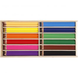 Buntstifte, Mine 3 mm, Sortierte Farben, 144 Stk/ 1 Pck [HOB-38094]