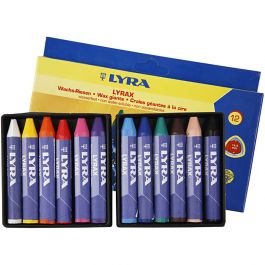 Crayon de Cire Lyra, L : 9 cm, ép. 15 mm, 12 pièces/ 1 Pq. [HOB-38122]
