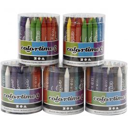 Crayon de Cire Colortime, 5x48 ass./ 1 set [HOB-38145]