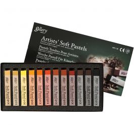 Pastels Tendres Gallery Set, L : 6,5 cm, ép. 10 mm, harmonie brun, 12 pièces/ 1 Pq. [HOB-38162]