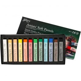 Pastels Tendres Gallery Set, L : 6,5 cm, ép. 10 mm, ass. de couleurs, 12 pièces/ 1 Pq. [HOB-38164]