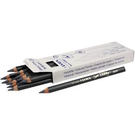 Crayons de couleur Lyra Super Ferby 1, L : 18 cm, mine 6,25 mm, gris, 12 pièces/ 1 Pq. [HOB-38369]