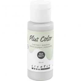 Peinture Acrylique Plus Color, argent, 60 ml/ 1 flacon [HOB-39654]