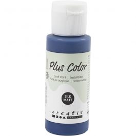 Peinture Acrylique Plus Color, bleu marine, 60 ml/ 1 flacon [HOB-39658]