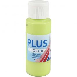 Peinture Acrylique Plus Color, vert citron, 60 ml/ 1 flacon [HOB-39669]