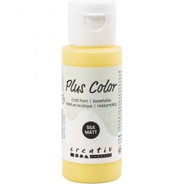 Peinture Acrylique Plus Color, primrose yellow, 60 ml/ 1 flacon [HOB-39678]