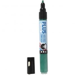 Feutres Plus Color, L : 14,5 cm, trait 1-2 mm, vert foncé, 5,5 ml, 1 pièce [HOB-39812]