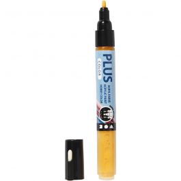 Feutres Plus Color, L : 14,5 cm, trait 1-2 mm, yellow sun, 5,5 ml, 1 pièce [HOB-39832]