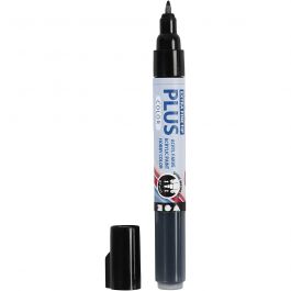 Feutres Plus Color, L : 14,5 cm, trait 0,7 mm, noir, 5,5 ml, 1 pièce [HOB-39942]