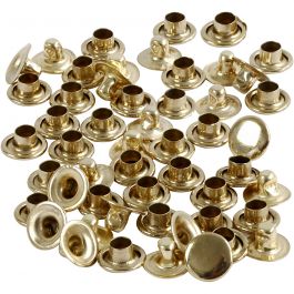 Rivets, d 7 mm, laiton, 50 pièces/ 1 Pq. [HOB-406150]