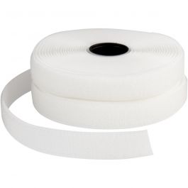 Velcro non-adhésif, L : 20 mm, blanc, 5 m/ 1 rouleau [HOB-41024]