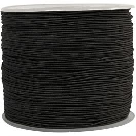Elastische Schnur, Dicke 1 mm, Schwarz, 250 m/ 1 Rolle [HOB-41035]
