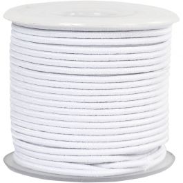 Elastische Schnur, Dicke 2 mm, Weiß, 25 m/ 1 Rolle [HOB-410360]