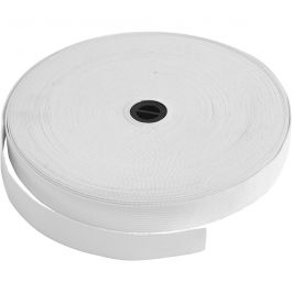 Elastikband, B 20 mm, Weiß, 25 m/ 1 Rolle [HOB-41044]