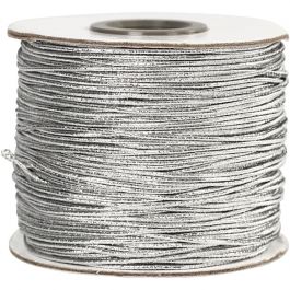Elastikband, Dicke 1 mm, Silber, 100 m/ 1 Rolle [HOB-41049]