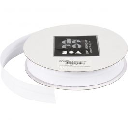Biais de couture, L : 20 mm, blanc, 25 m/ 1 rouleau [HOB-41071]
