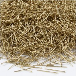 Stecknadeln, L 18 mm, Dicke 0,6 mm, Gold, 500g/ 1 Pck [HOB-41111]