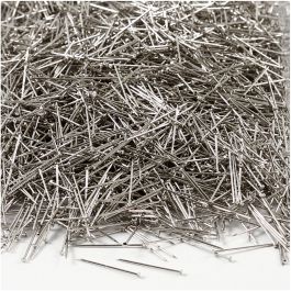 Stecknadeln, L 18 mm, Dicke 0,6 mm, Silber, 500 g/ 1 Pck [HOB-41112]