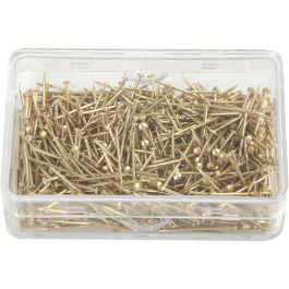 Stecknadeln, L 16 mm, Dicke 0,65 mm, Gold, 35 g/ 1 Pck [HOB-41122]