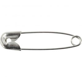Sicherheitsnadeln, L 22 mm, Dicke 0,6 mm, Silber, 100 Stk/ 1 Pck [HOB-41135]