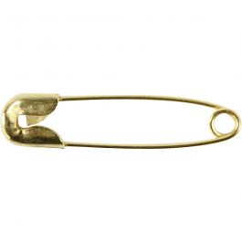 Sicherheitsnadeln, L 22 mm, Dicke 0,6 mm, Gold, 100 Stk/ 1 Pck [HOB-41136]