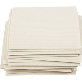 Chiffon éponge, dim. 17x19,5 cm, blanc cassé, 20 pièces/ 1 Pq. [HOB-41251]