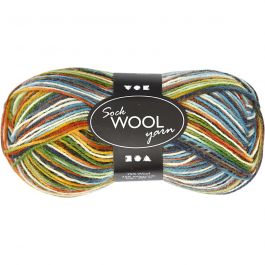 Sockenwolle, L 200 M, Moosgrün, 50 g/ 1 Knäuel [HOB-41316]