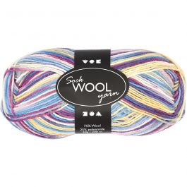 Sockenwolle, L 200 M, Harmonie in Lila-Pink, 50 g/ 1 Knäuel [HOB-41317]