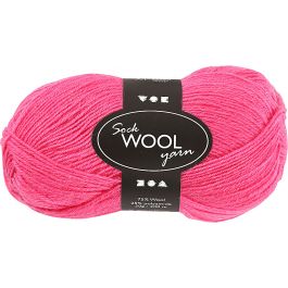 Sockenwolle, L 200 M, Pink, 50 g/ 1 Knäuel [HOB-41323]