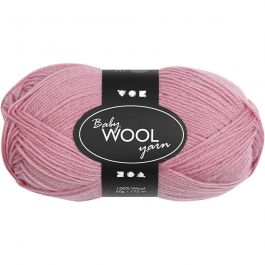 Laine pour Bébé, L : 172 M, rose foncé, 50 gr/ 1 boule [HOB-41325]