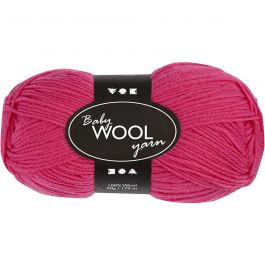 Laine pour Bébé, L : 172 M, cerise, 50 gr/ 1 boule [HOB-41342]