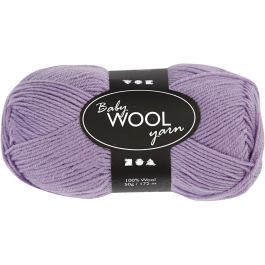 Laine pour Bébé, L : 172 M, violet, 50 gr/ 1 boule [HOB-41344]