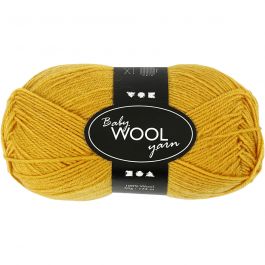 Laine pour Bébé, L : 172 M, jaune foncé, 50 gr/ 1 boule [HOB-41349]
