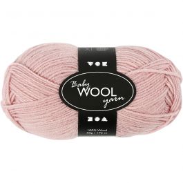 Laine pour Bébé, L : 172 M, dusty rose, 50 gr/ 1 boule [HOB-41351]