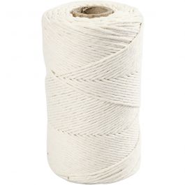 Cordon pour Macramé, L : 198 M, d 2 mm, blanc cassé, 330 gr/ 1 rouleau [HOB-414760]