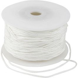 Macramé-Kordel, Dicke 1,8 mm, Weiß, 50 m/ 1 Rolle [HOB-41573]