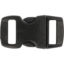 Fermeture à click, L : 29 mm, L : 15 mm, diamètre intérieur 3x11 mm, noir, 4 pièces/ 1 Pq. [HOB-41617]