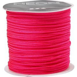 Corde pour Macramé, ép. 1 mm, rose néon, 28 m/ 1 rouleau [HOB-41721]