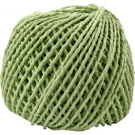 Ficelle de Papier, ép. 2,5-3 mm, vert clair, 150 gr, 40 m/ 1 boule [HOB-41727]