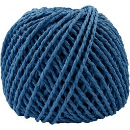 Ficelle de Papier, ép. 2,5-3 mm, bleu foncé, 150 gr, 40 m/ 1 boule [HOB-41730]