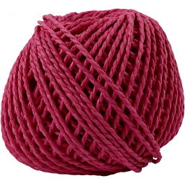 Ficelle de Papier, ép. 2,5-3 mm, rose, 150 gr, 40 m/ 1 boule [HOB-41731]
