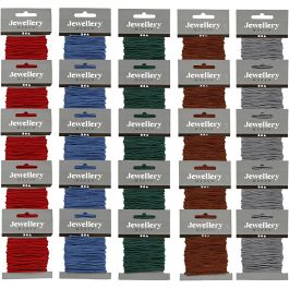 Cordon pour Macramé, ép. 2 mm, ass. de couleurs, 5x5 Pq./ 1 Pq. [HOB-41758]