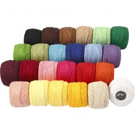Baumwolle, Mercerisiert, Sortierte Farben, 24x20 g/ 1 Pck [HOB-42125]