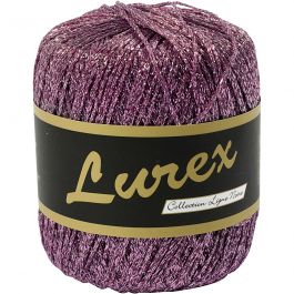 Pelote de Fil Pailleté, L : 160 M, violet, 25 gr/ 1 boule [HOB-421470]