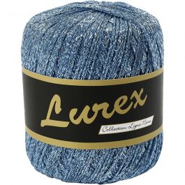 Pelote de Fil Pailleté, L : 160 M, bleu clair, 25 gr/ 1 boule [HOB-421473]