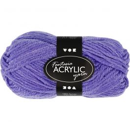 Pelote de laine acrylique Fantasia, L : 80 M, violet, 50 gr/ 1 boule [HOB-421705]