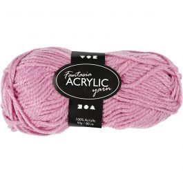 Pelote de laine acrylique Fantasia, L : 80 M, rose, 50 gr/ 1 boule [HOB-421770]