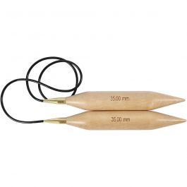 Aiguilles à tricoter circulaires, L : 150 cm, dim. 35 mm, 1 pièce [HOB-42198]