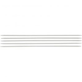 Aiguilles à chaussettes, L : 20 cm, dim. 2,5 mm, 1 set [HOB-42238]